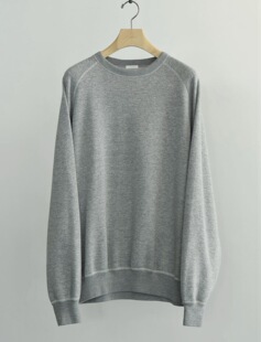 【代购】COMOLI 26ss Grey crewneck 里毛圆领卫衣