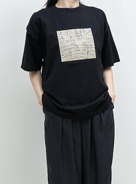 【代购】YOKE 26ss Embroidery t-shirt 艺术家作品印花短袖T恤