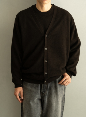 【代购】BATONER 25aw Essential线 Vneck caridgan纯羊绒V领开衫