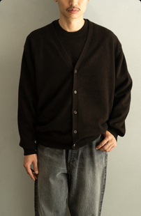 【代购】BATONER 25aw Essential线 Vneck caridgan纯羊绒V领开衫