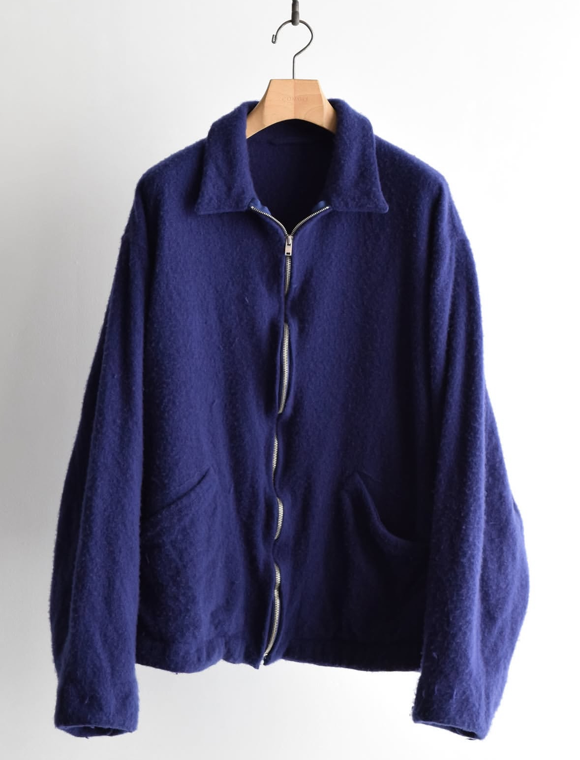 秋冬新款定番缩绒羊毛拉链夹克