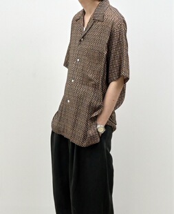 26ss Rayon 人造丝开襟短袖 代购 衬衫 shirt YOKE collar open