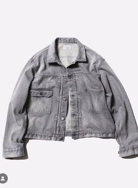 【代购】UNLIKELY 25aw Trucker jacket水洗做旧复古灰色牛仔夹克