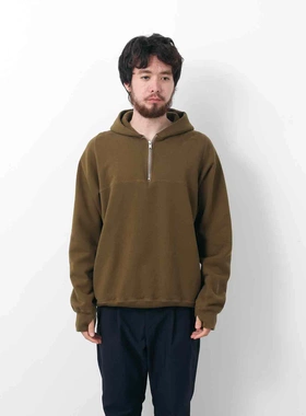 【代购】NONNATIVE 25aw Halfzip pullover hoody 半拉链帽衫