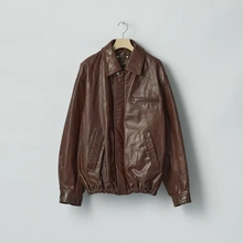 【代购】SSSTEIN 26ss Vintage zip jacket 复古做旧牛皮拉链夹克
