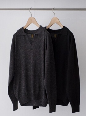 【代购】BATONER 26ss Revival silk skipper全真丝船长领长袖T恤