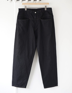【代购】COMOLI 25aw Blackdenim Tapered pant 黑色牛仔锥形裤