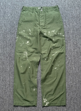 【现货】AURALEE 25aw Baggy baker pant 油漆做旧宽松宽松工装裤