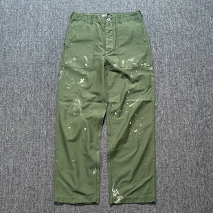 25aw 裤 AURALEE pant 油漆做旧宽松宽松工装 baker 现货 Baggy