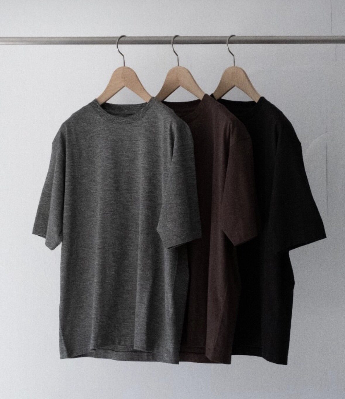 【代购】BATONER 26ss Slub mix t-shirt 竹节棉短袖T恤 - 实物图