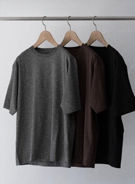 【代购】BATONER 26ss Slub mix t-shirt 竹节棉短袖T恤