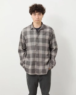 shirt 羊毛混纺法兰绒格纹衬衫 Stranger 25aw 代购 NONNATIVE