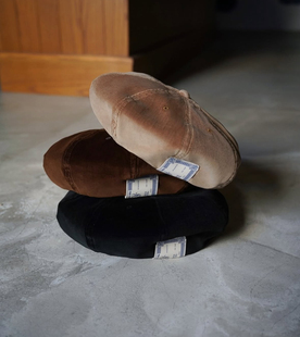 THE 25aw DOG&CO Beret羊毛内衬光感8片复古贝雷帽