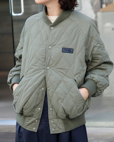 秋冬新款绗缝双面棒球领棉服夹克