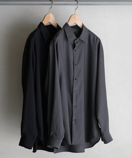 【代购】BATONER 25aw Wool ragular collar shirt纯羊毛尖领衬衫