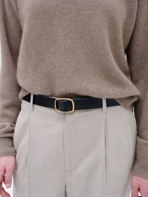 AURALEE 26aw Reversible buckle belt 双面亮皮麂皮腰带