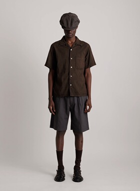 【代购】TAIGATAKAHASHI 26ss TT Open collar shirt天然染色衬衫