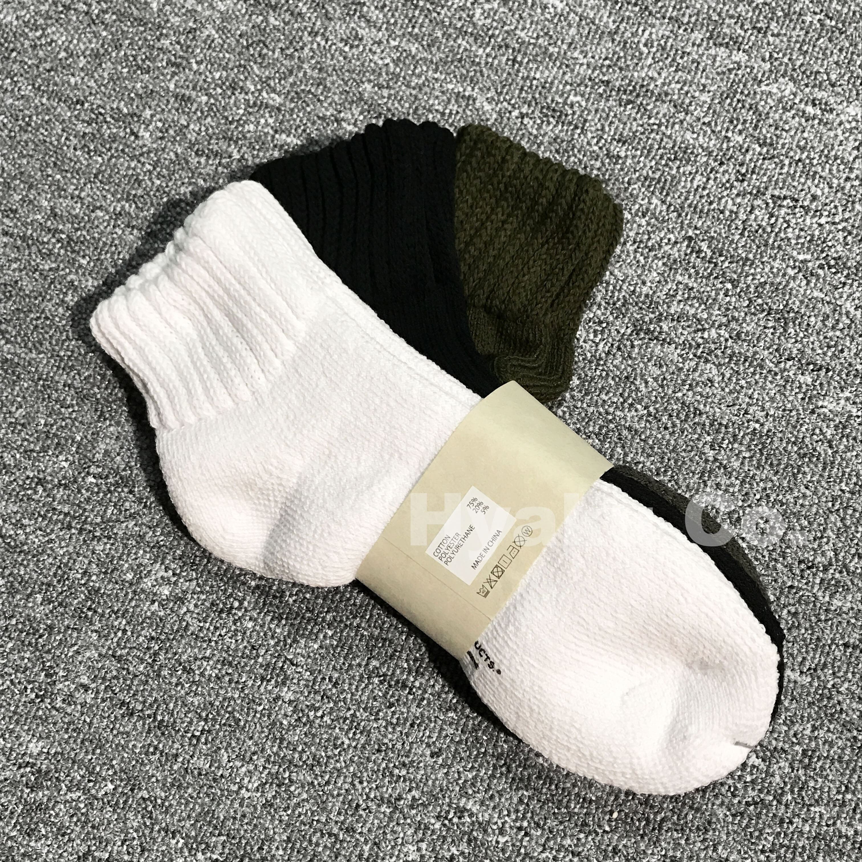 universal products. 3p socks 三双装粗织中腰运动袜