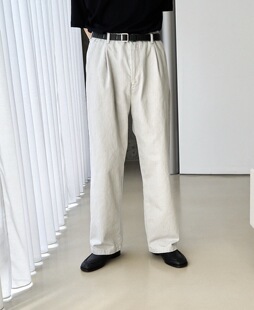 26ss YOKE 代购 trousers硫化染单褶宽松牛仔裤 wide Denim