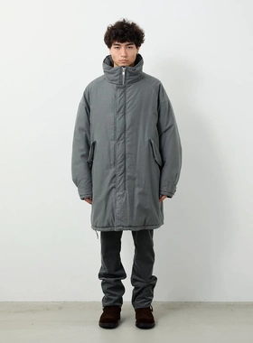 【代购】NONNATIVE 25aw Trooper puff coat 蜡染做旧棉服风衣
