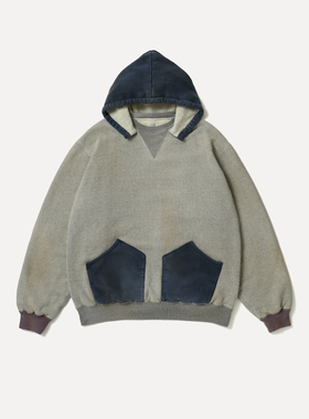 【代购】APRESSE 26ss Vintage hood sweat parka 做旧撞色帽衫