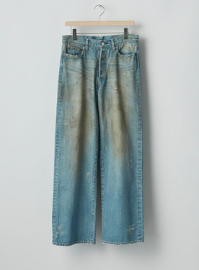 【代购】SSSTEIN 25aw Loose denim jeans石洗加工做旧宽松牛仔裤