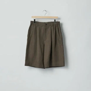【代购】SSSTEIN 26ss Wide easy shorts 人造丝亚麻宽松休闲短裤