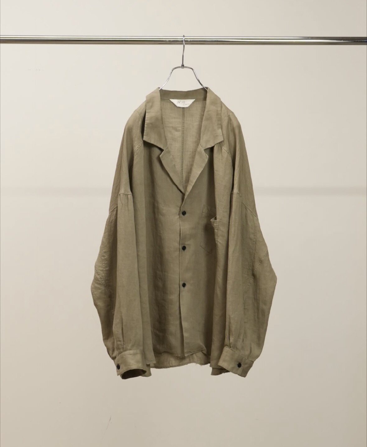 【代购】ANCELLM 26ss Linen tailored shirt 高密亚麻宽松夹克