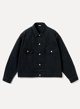 【代购】APRESSE 26ss 2nd Black denim jacket 黑色染色牛仔夹克