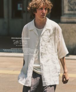 【代购】417 EDIFICE 26ss Normandy linen ss shirt亚麻短袖衬衫