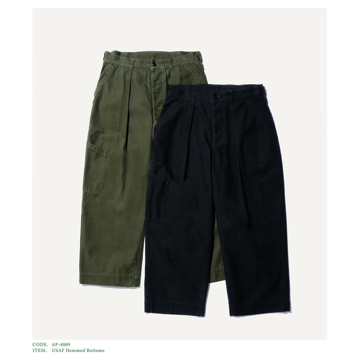 25秋冬新款复古做旧包边设计军裤