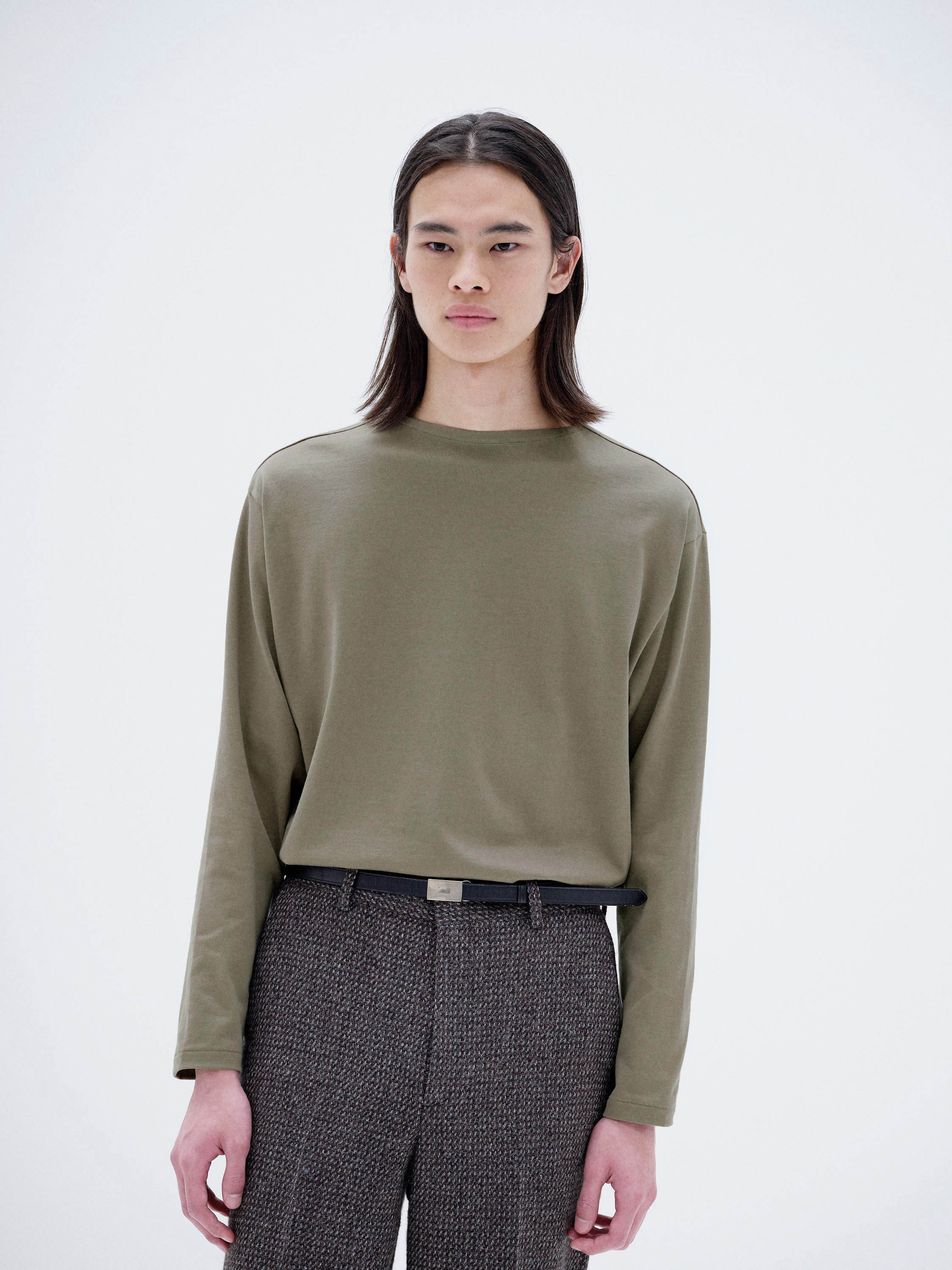 【代购】AURALEE 25aw Plaiting ls tee 定番长绒匹马棉船领T恤