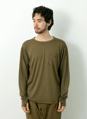 NONNATIVE 25aw Dweller ls tee 美利奴羊毛染色长袖T恤