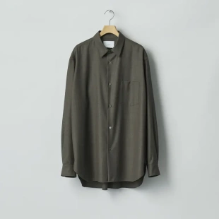 26ss SSSTEIN Regular collar 羊毛尖领廓形衬衫 shirt 代购