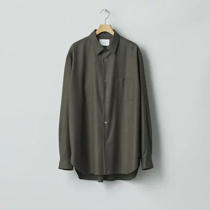 【代购】SSSTEIN 26ss Regular collar shirt 羊毛尖领廓形衬衫