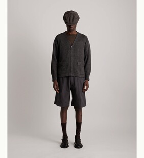 26ss Zip cardigan TAIGATAKAHASHI 棉麻混纺开衫 代购