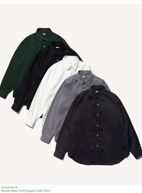 【代购】APRESSE 25aw Twill regular collar shirt 斜纹尖领衬衫