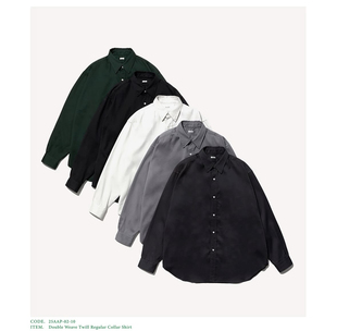 【代购】APRESSE 25aw Twill regular collar shirt 斜纹尖领衬衫