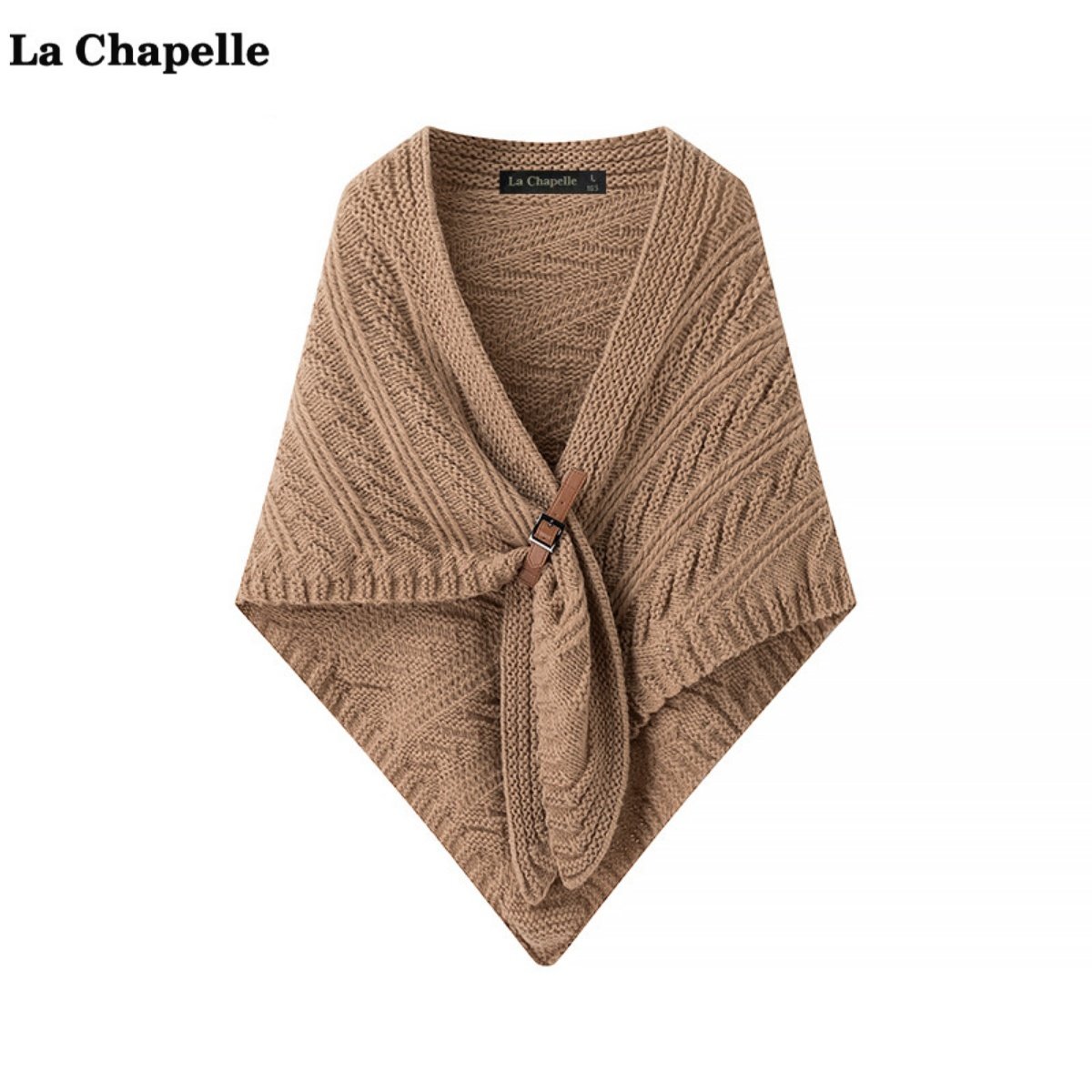 拉夏贝尔/La Chapelle秋冬新款外搭披肩针织开衫女网红保暖围巾