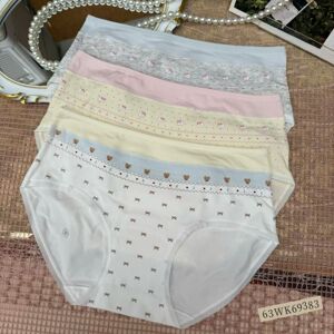 蛋黄格格米娅林2026新款少女士内裤碎花无痕棉质舒适透气三角裤头