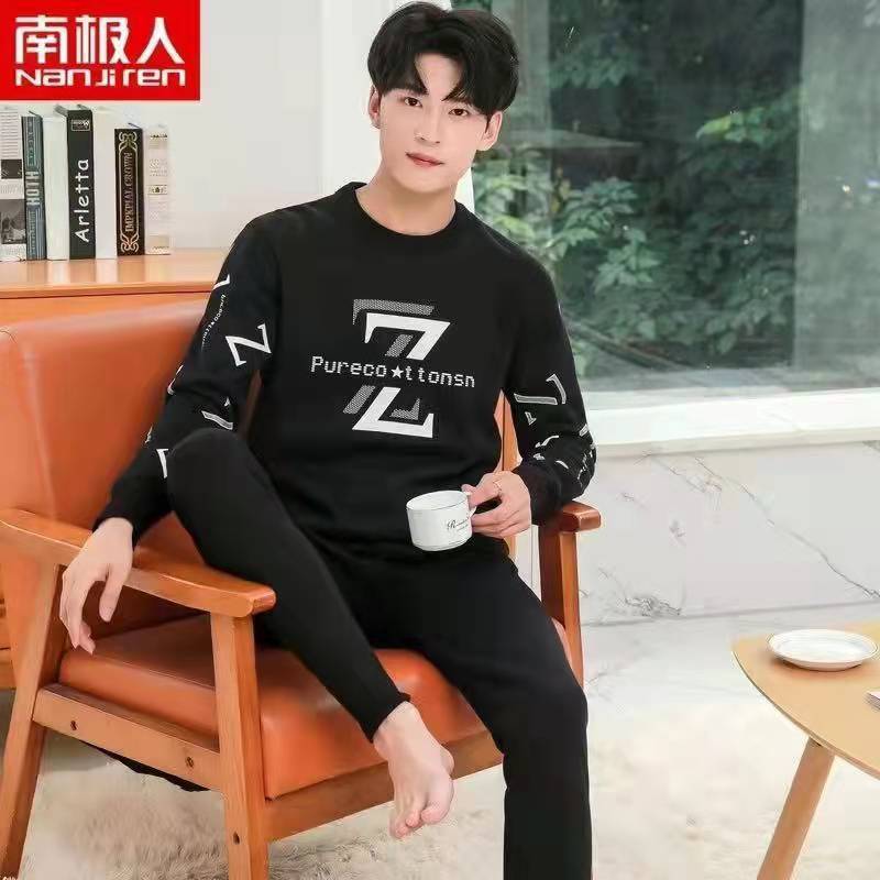 南极人男士保暖内衣男加绒加厚秋衣秋裤大码学生青少年修身冬款潮