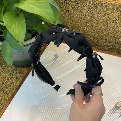 【NO退NO换】韩系雪纱蝴蝶结水钻发箍· 婉儿 12.13