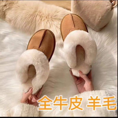 【支持退换】2025冬季新款加绒保暖半拖毛毛拖鞋 11.20