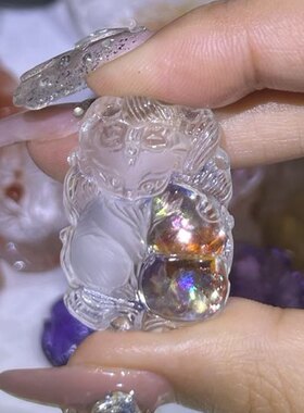 水晶天然九尾吊坠挂件