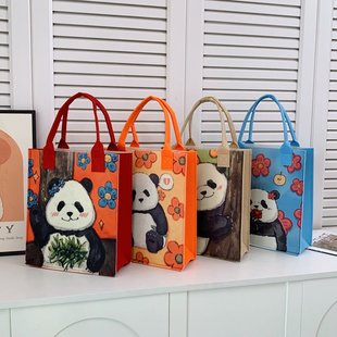 爆款可爱毛毡袋女卡通妈咪宝宝满月伴手礼儿童礼品袋子送礼手提包