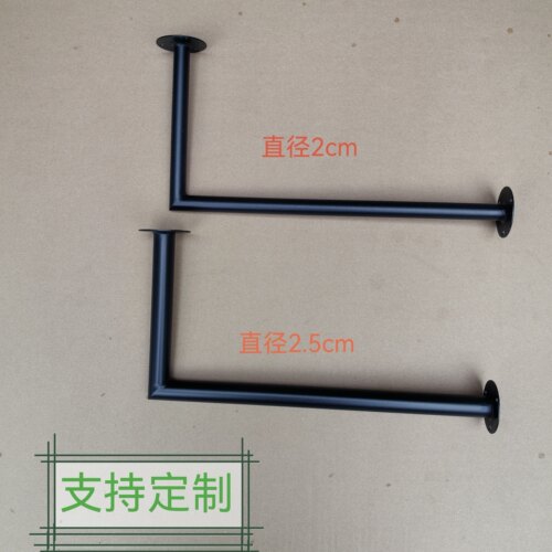 全新酒店简约创意L型挂衣架黑圆管加厚烤漆上墙毛巾架小型衣帽架