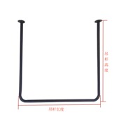 U型悬挂架窗帘纺织服装 衣杆黑色倒挂上墙吊架订制 婚纱展示架女装