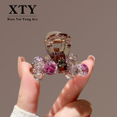 高级感水晶发夹水钻抓夹女后脑勺半扎抓2025新款 刘海夹侧边夹头饰