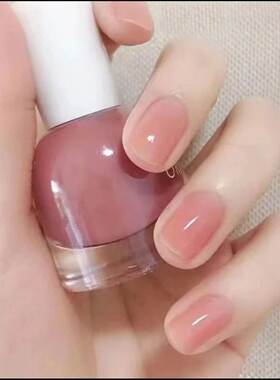 裸色冰透蜜桃系列指甲油免烤不可撕持久不掉色显白网红学生水蜜桃