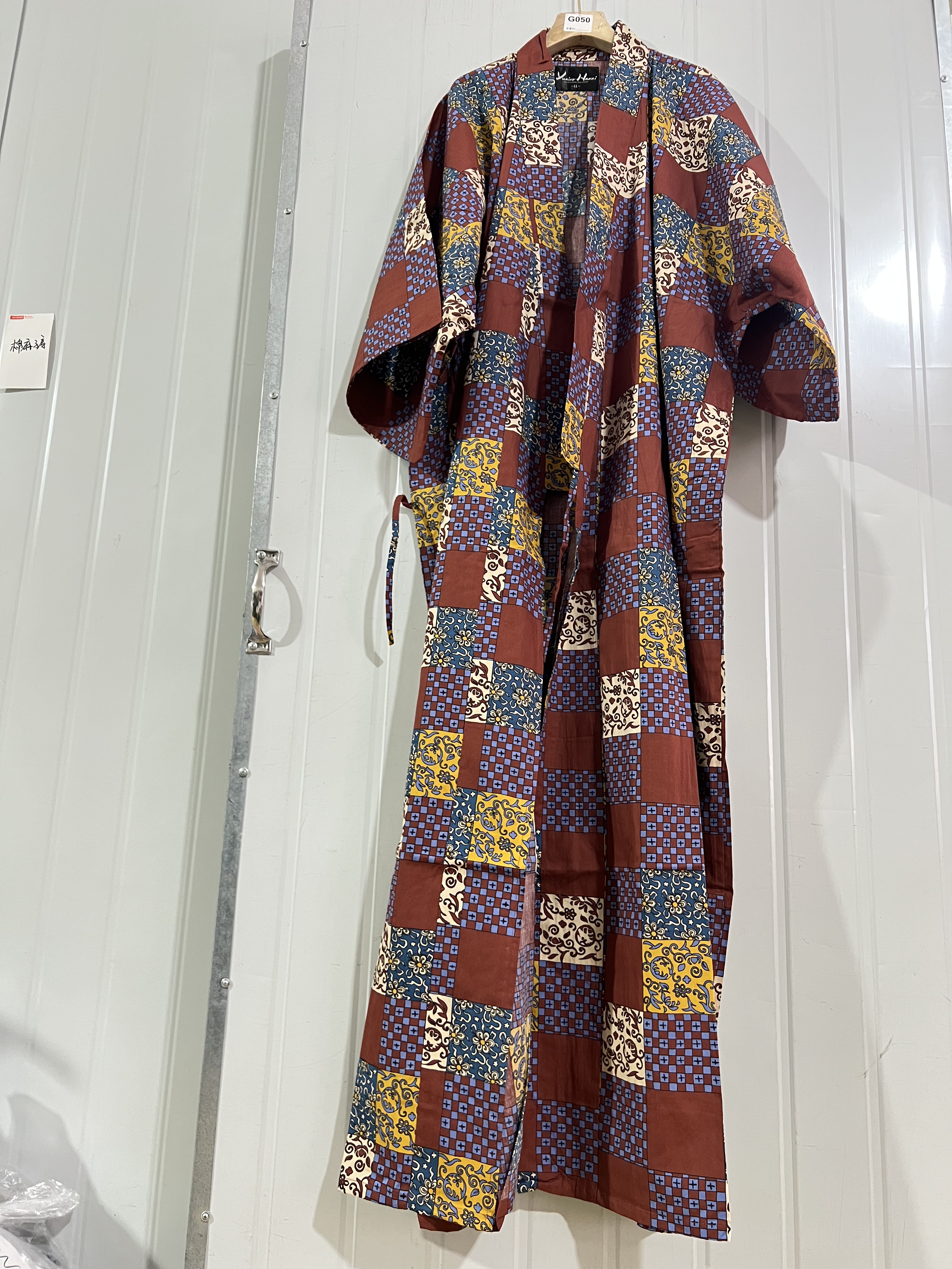 W134外贸原单男女通用春款长袖纯棉麻宽松日式浴衣服新款和服